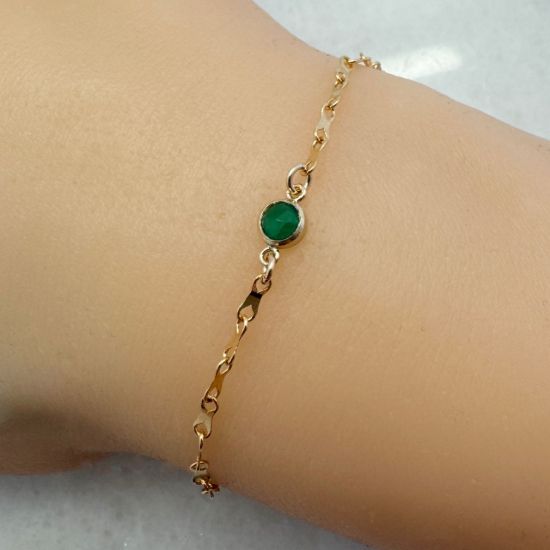 Wholesale 925 Sterling Silver High End 100% Genuine Natural Gemstone - Birthstone Bezel Connector - 4mm