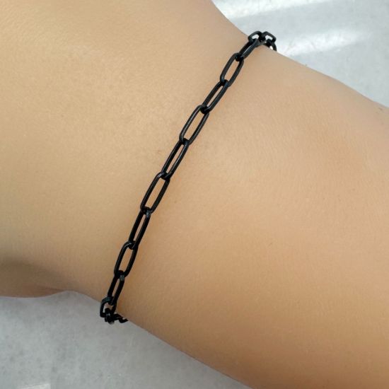 Wholesale Oxidized Sterling Silver Bulk Chain - 6.2x2.5mm Rectangle Long Box Chain (sold per foot)