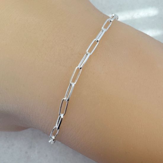 Wholesale 925 Sterling Silver Rectangle Long Box Chain - Unfinished Bulk Chain (sold per foot)