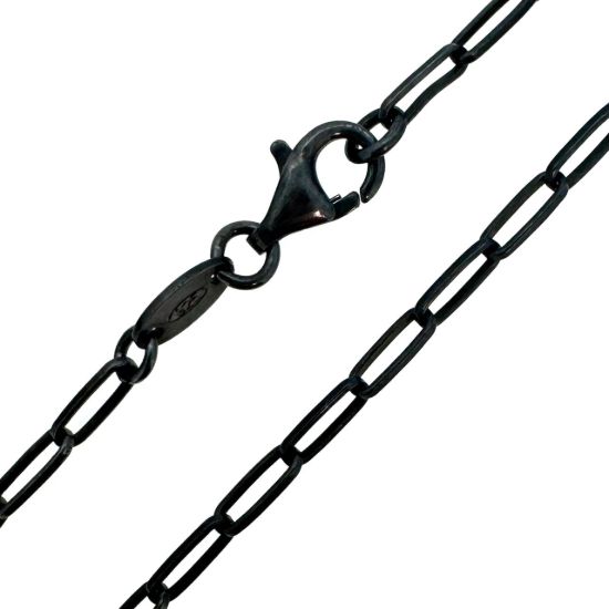 Wholesale Oxidized 925 Sterling Silver Finished Rectangle Long Box Chain