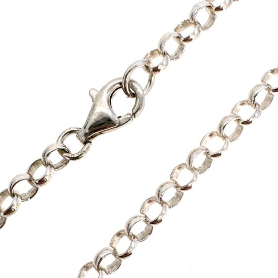 Wholesale 925 Italian Sterling Silver Finished Jewelry Chain - 3.5mm Rolo Chain
