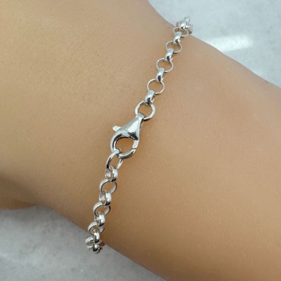 Wholesale 925 Italian Sterling Silver Finished Jewelry Chain - 3.5mm Rolo Chain