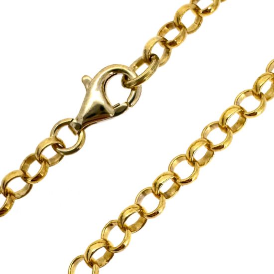 Wholesale Gold over 925 Sterling Silver Finished 3.5mm Rolo Chain Jewelry