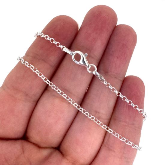 Wholesale 925 Sterling Silver Finished Jewelry Chain - 2mm Rolo Chain