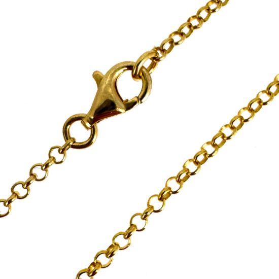 Wholesale Gold Over Sterling Silver Finished Chain - 2mm Rolo Chain