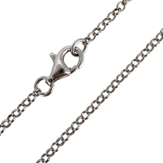 Wholesale Rhodium Over Sterling Silver Finished Chain - 2mm Rolo Chain