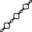 Wholesale Oxidized 925 Sterling Silver 3+1 Clover link Bulk Chain - Sold by the Foot