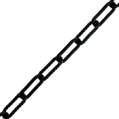 Wholesale Oxidized 925 Sterling Silver Bulk Chain - 5.5x2.5mm 1+1 Textured Rectangle Box Paperclip Chain (sold per foot)