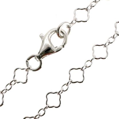 Wholesale 925 Sterling Silver Finished 3+1 Clover Link Chain Jewelry