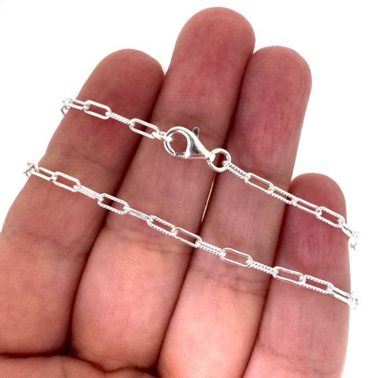 Wholesale 925 Sterling Silver Finished 1+1 Textured Rectangle Box Chain