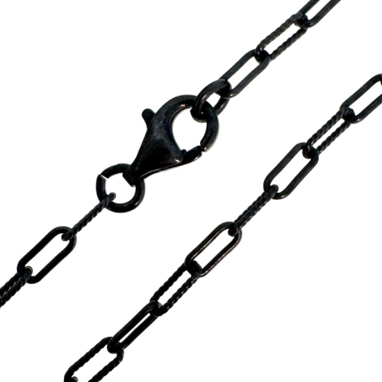 Wholesale Oxidized 925 Sterling Silver Finished 1+1 Textured Rectangle Box Chain