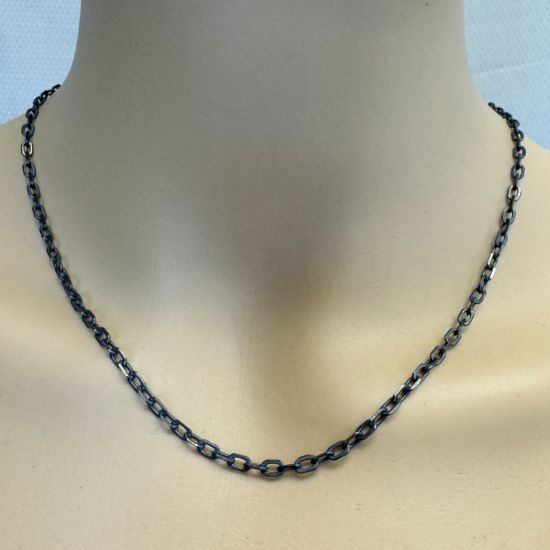 Wholesale Mixed Metal-Gold Filled Magnetic Clasp with Oxidized 925 Sterling Silver 5x3mm Diamond Cut Box chain