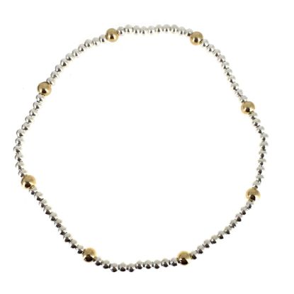 WHOLESALE STERLING SILVER JEWELRY-STRETCHY BEAD  BRACELET