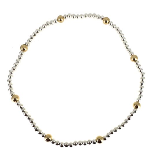 WHOLESALE STERLING SILVER JEWELRY-STRETCHY BEAD  BRACELET