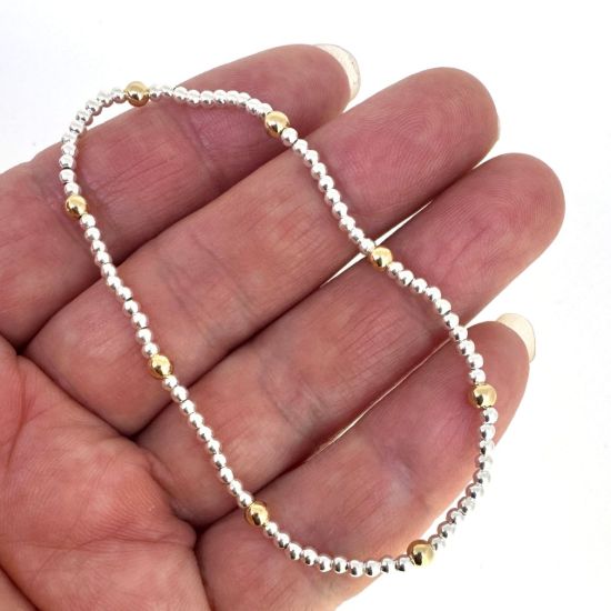 WHOLESALE STERLING SILVER JEWELRY-STRETCHY BEAD  BRACELET