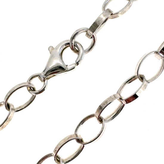Wholesale Sterling Silver Finished Chain - Chunky Flat Oval Rolo Chain