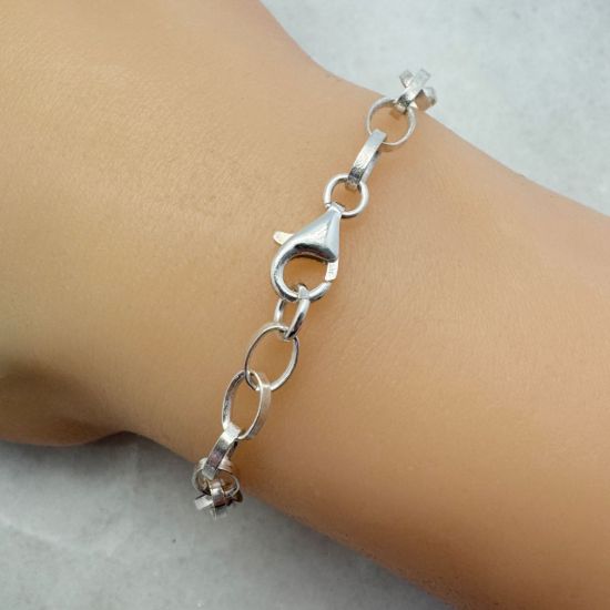 Wholesale Sterling Silver Finished Chain - Chunky Flat Oval Rolo Chain