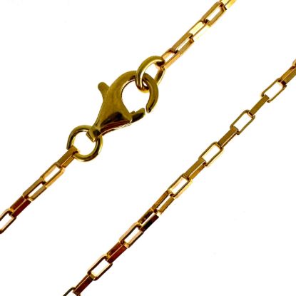 Wholesale 22K Gold Over Sterling Silver Finished Chain - Small Box Chain