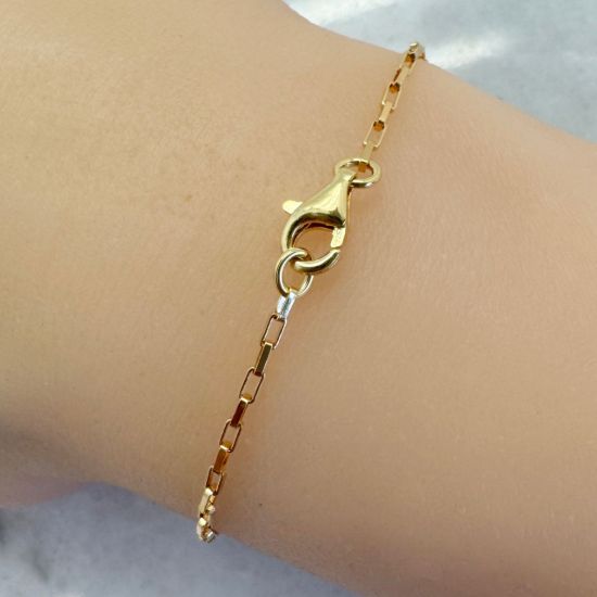 Wholesale 22K Gold Over Sterling Silver Finished Chain - Small Box Chain