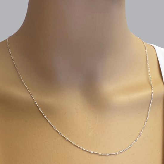 Wholesale 925 Sterling Silver Finished Jewelry Chain - Fancy Twisted Link