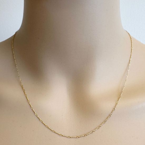 Wholesale Gold Over 925 Sterling Silver Finished Jewelry Chain - Fancy Twisted Link