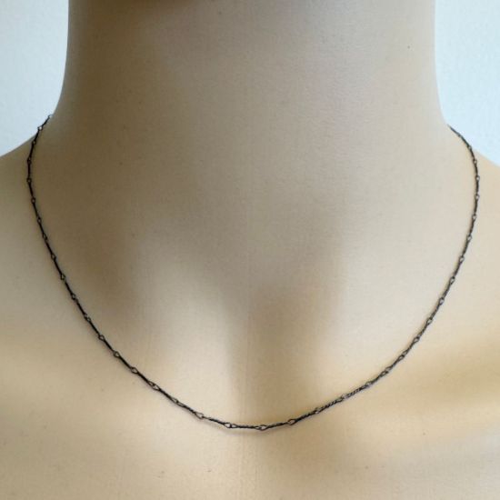 Wholesale Oxidized 925 Sterling Silver Finished Chain - Fancy Twisted Link