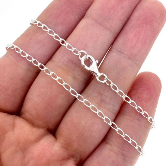 Wholesale 925 Sterling Silver Finished Chain - Diamond Cut Curb Chain