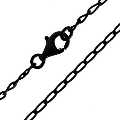 Wholesale Oxidized Sterling Silver Finished Chain - 2x4mm Diamond Cut Curb Chain
