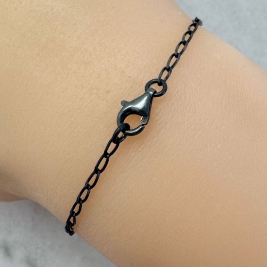 Wholesale Oxidized Sterling Silver Finished Chain - 2x4mm Diamond Cut Curb Chain