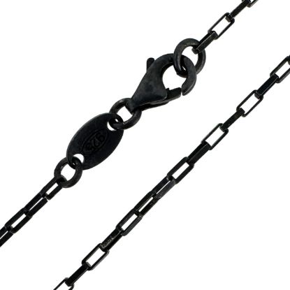 Wholesale Oxidized Sterling Silver Finished Chain - Small Box Chain