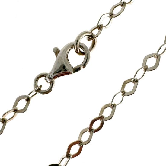 Wholesale Sterling Silver Finished Chain - Diamond Shaped Flat Cable Chain