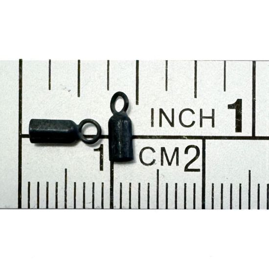 Wholesale Oxidzied 925 Sterling Silver Smooth Tube Ending with Ring - 2.6mm (Sold per 10 pieces)