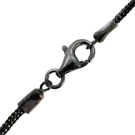 Wholesale Oxidzied 925 Sterling Silver Smooth Tube Ending with Ring - 2.6mm (Sold per 10 pieces)