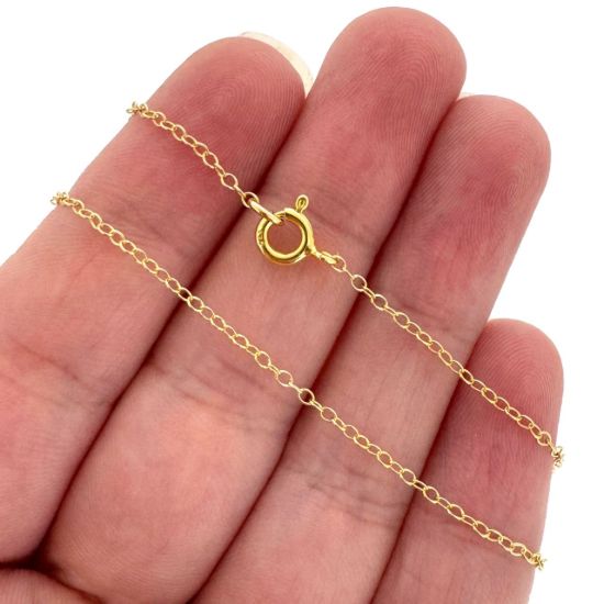 Wholesale Gold Over Sterling Silver Finished Chain - 2mm Cable Chain