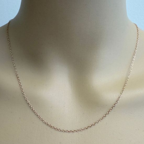 Wholesale Rose Gold Plated Sterling Silver Finished Chain - 2mm Cable Chain