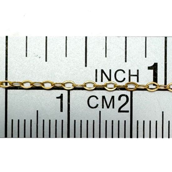 Wholesale 1/20 14K Gold Filled Small Flat Cable Chain  1.7mm by 2mm (sold per foot ) 