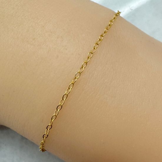 Wholesale 1/20 14K Gold Filled Small Flat Cable Chain  1.7mm by 2mm (sold per foot ) 