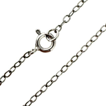 Wholesale Rhodium Plated 925 Italian Sterling Silver Finished Chain - 2.5 x 2mm Flat Cable Chain