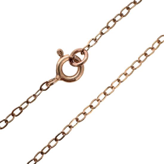 Wholesale Rose Gold Plated 925 Italian Sterling Silver Finished Chain - 2.5x2mm Flat Cable Chain