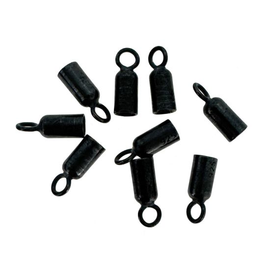 Wholesale Oxidzied 925 Sterling Silver Smooth Tube Ending with Ring - 2.6mm (Sold per 10 pieces)