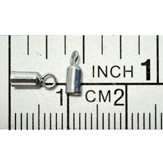 Wholesale 925 Sterling Silver Smooth Tube Ending with Ring - 2.6mm (Sold per 10 pieces)