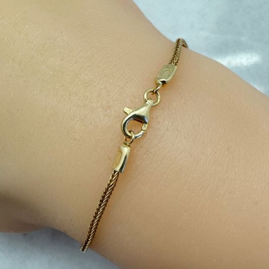 Wholesale Gold Over Sterling Silver Smooth Tube Ending with Ring - 2.6mm (Sold per 10 pieces)