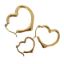 Wholesale 14K Solid Gold Heart Shaped Hoop Earrings  -  Light Weight Hoops  (Sold per pair)