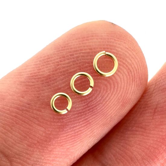 Wholesale 1/20 14k Gold Filled Open Jump Rings  - 24Ga - All Sizes (100pcs)