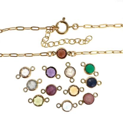 Wholesale 1/20 14K Gold Filled Natural Gemstone Adjustable Bracelet - 6.5-8"