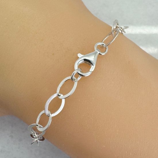 Wholesale 925 Italian Sterling Silver Finished Chain - Flat Cable Oval Chain