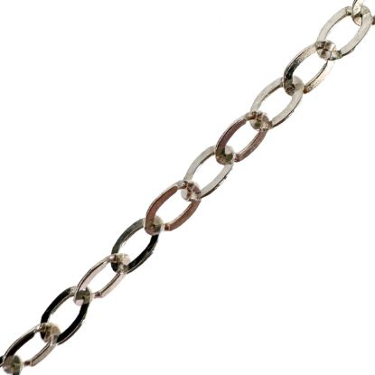 Wholesale Sterling Silver Bulk Chain -  2.5x3.5mm Flat Cable Chain (sold per foot)