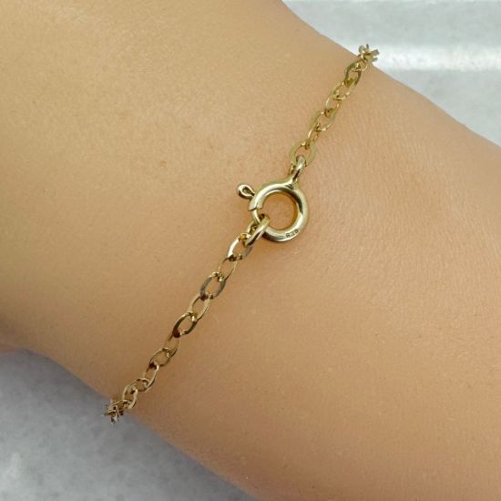 Wholesale Gold over Sterling Silver Finished Chain - Flat Oval Cable Chain