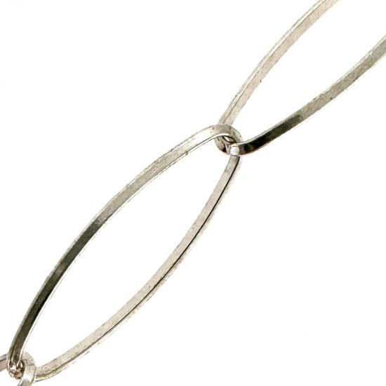 Wholesale Sterling Silver Bulk Chain - 6x18mm Big Diamond Cut Oval Cable Chain (sold per foot)