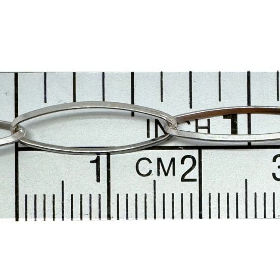 Wholesale Sterling Silver Bulk Chain - 6x18mm Big Diamond Cut Oval Cable Chain (sold per foot)